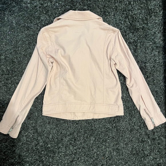 Pink Old Navy twill moto jacket NWOT - Picture 4 of 6